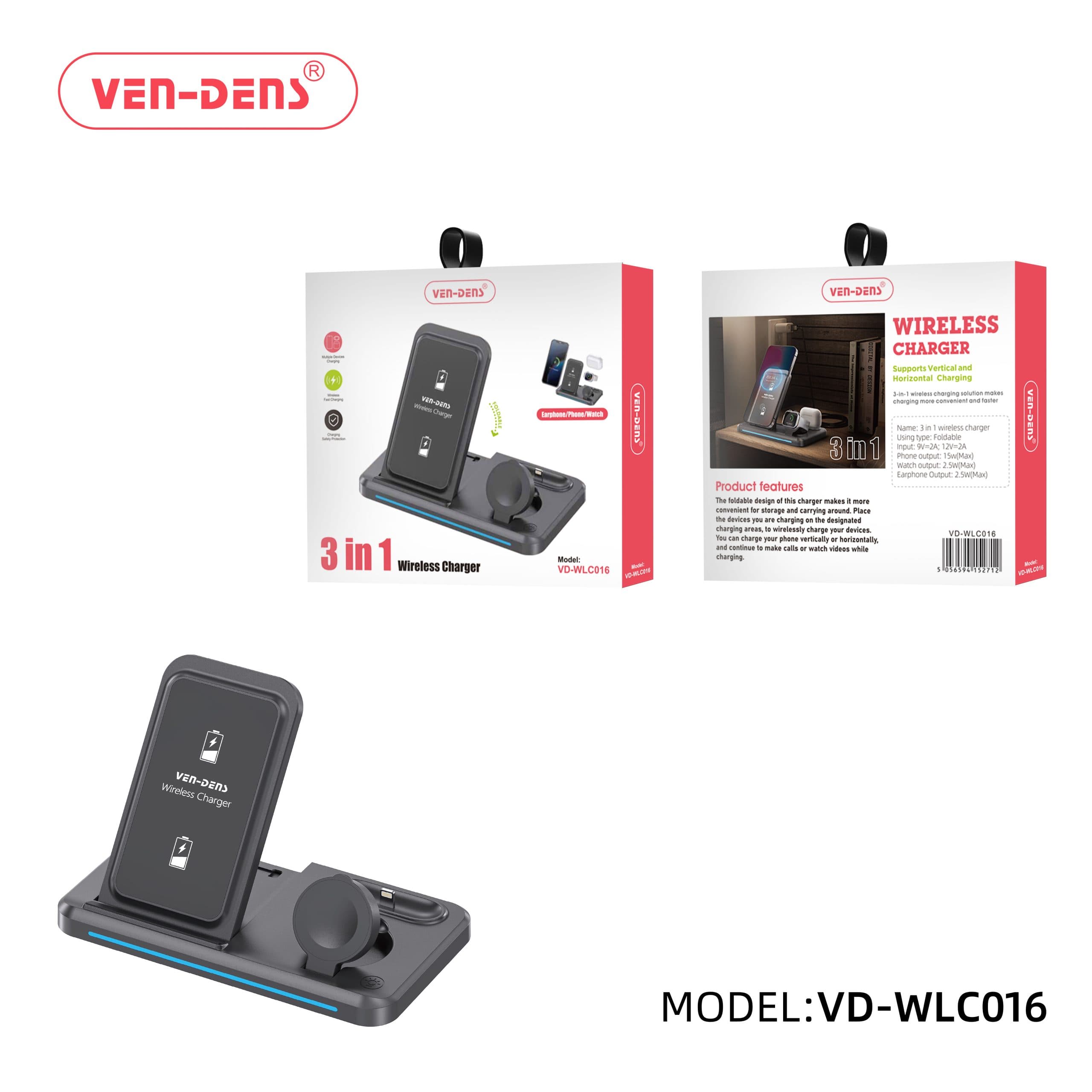 15W 3in1 Wireless Charger