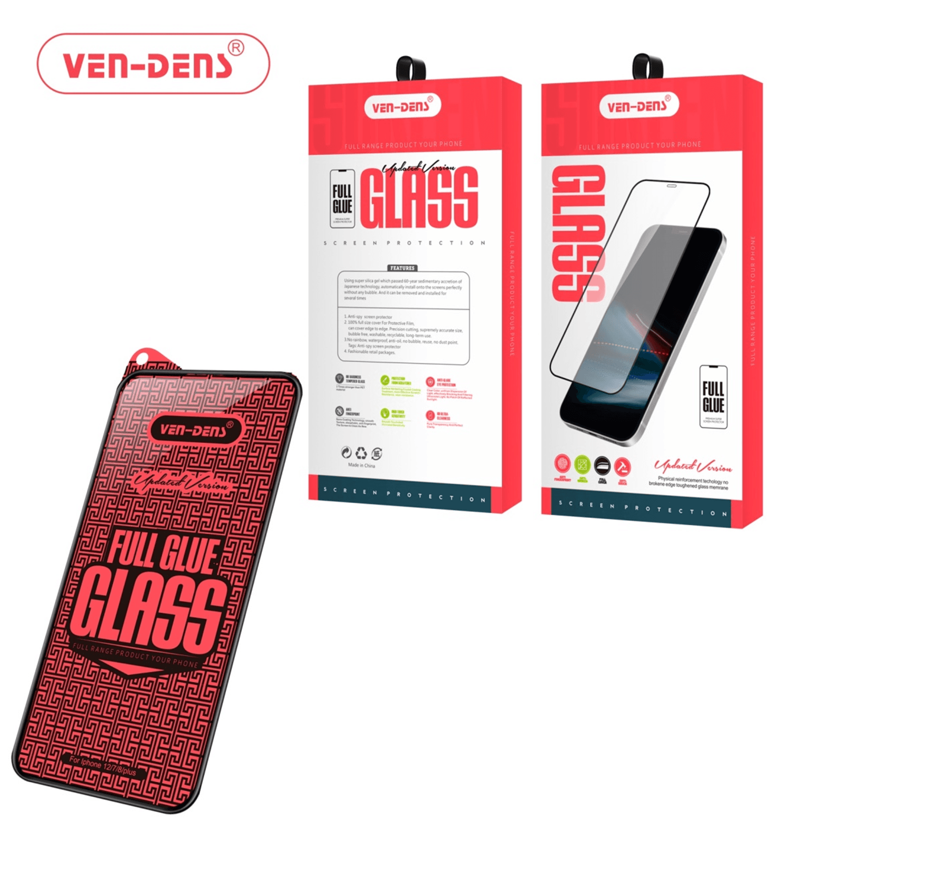 iPhone 13 Pro Full Glue Tempered Glass (Black)