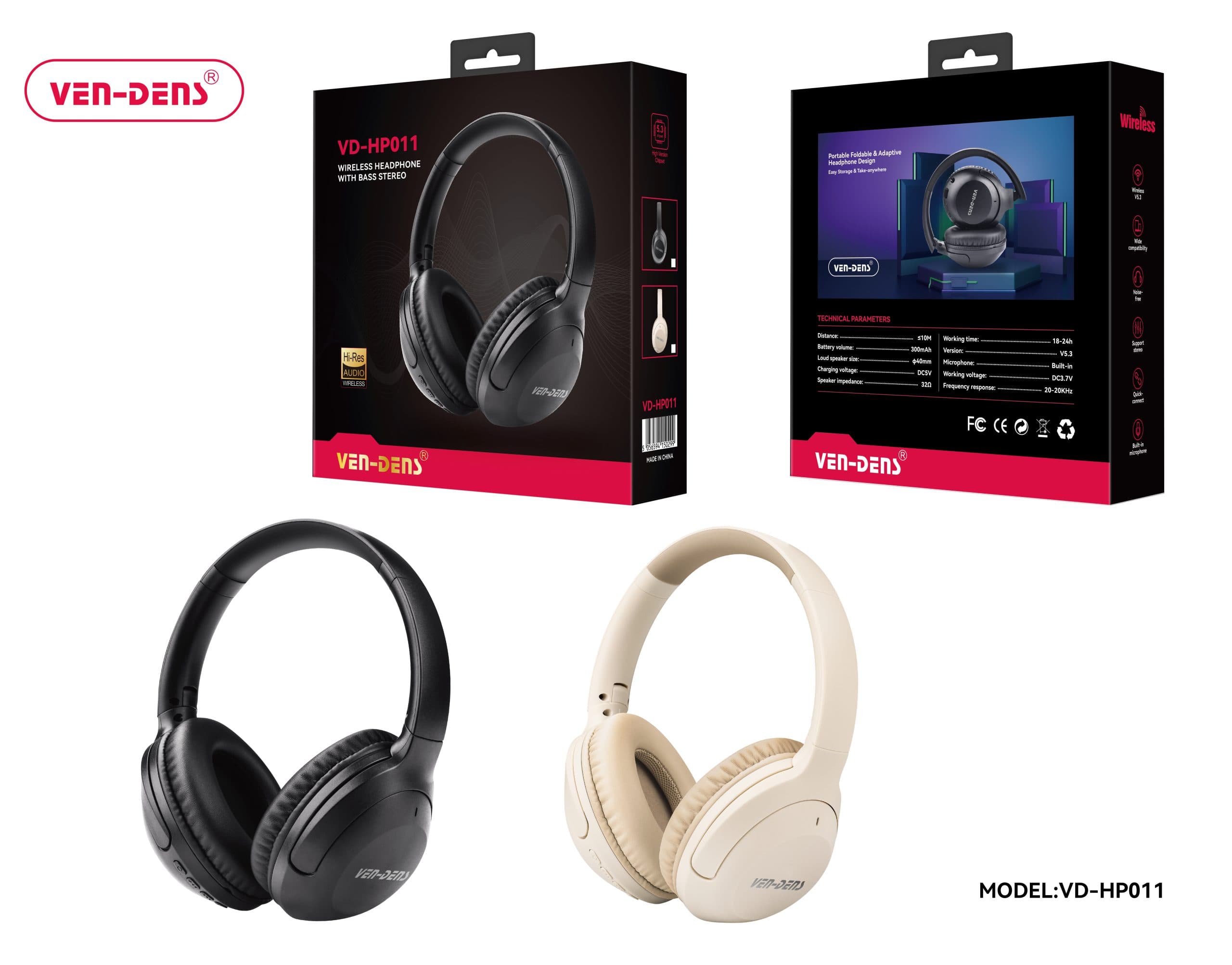 Wireless Headphone with BASS Stereo (VD-HP011)