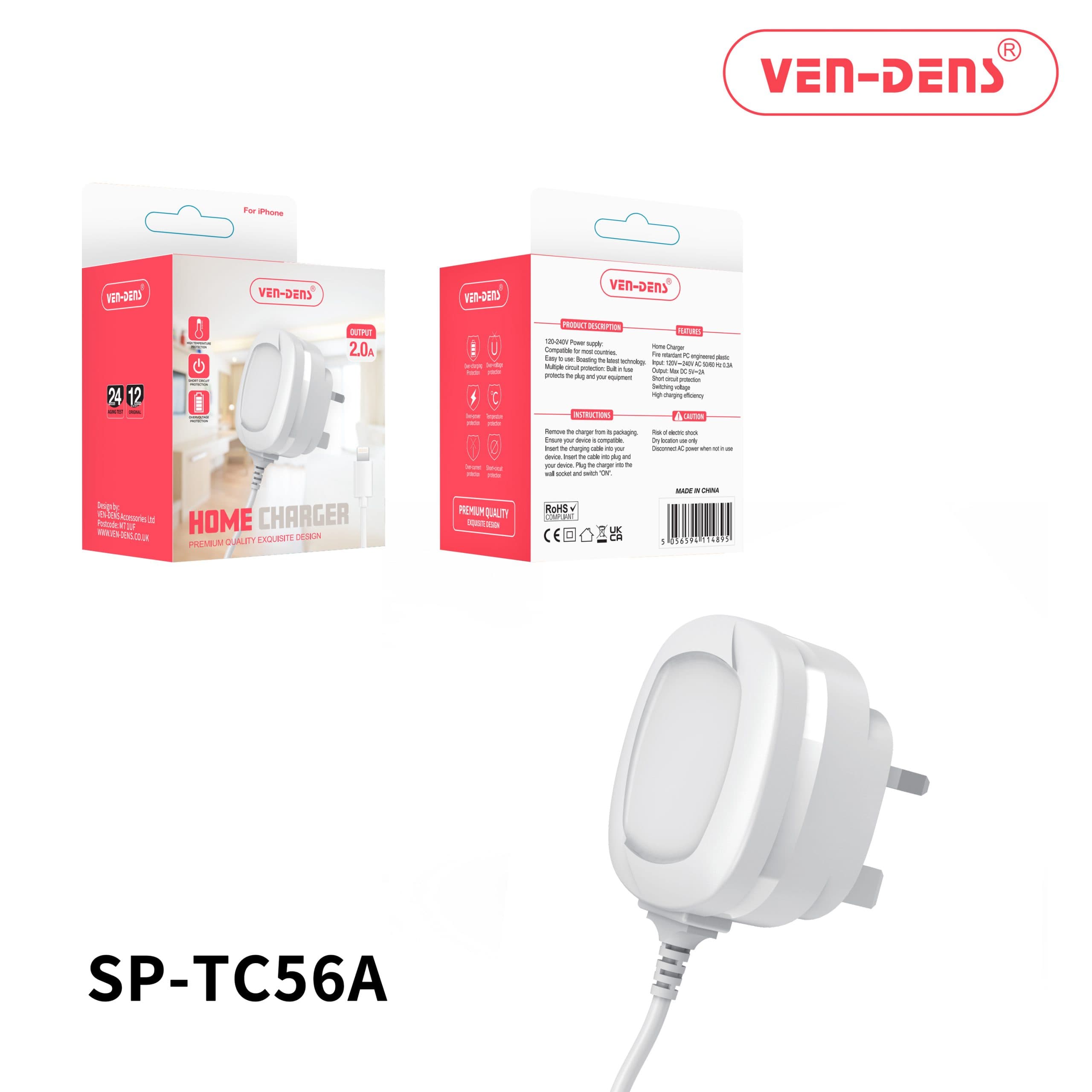 iPhone Mains Charger Premium Quality Exquisite Design 2A (SP TC56A)