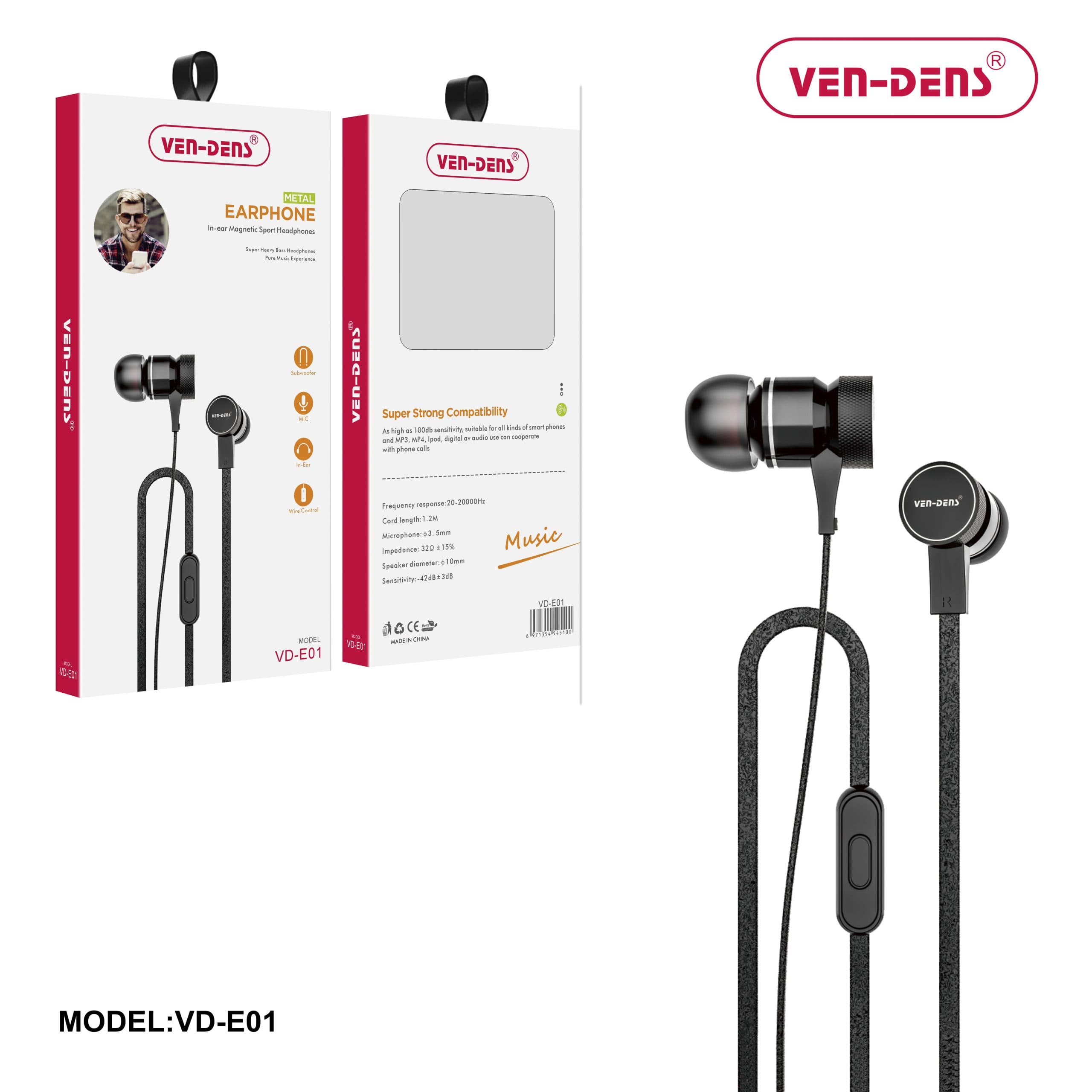 Metal Earphone Sport headphones