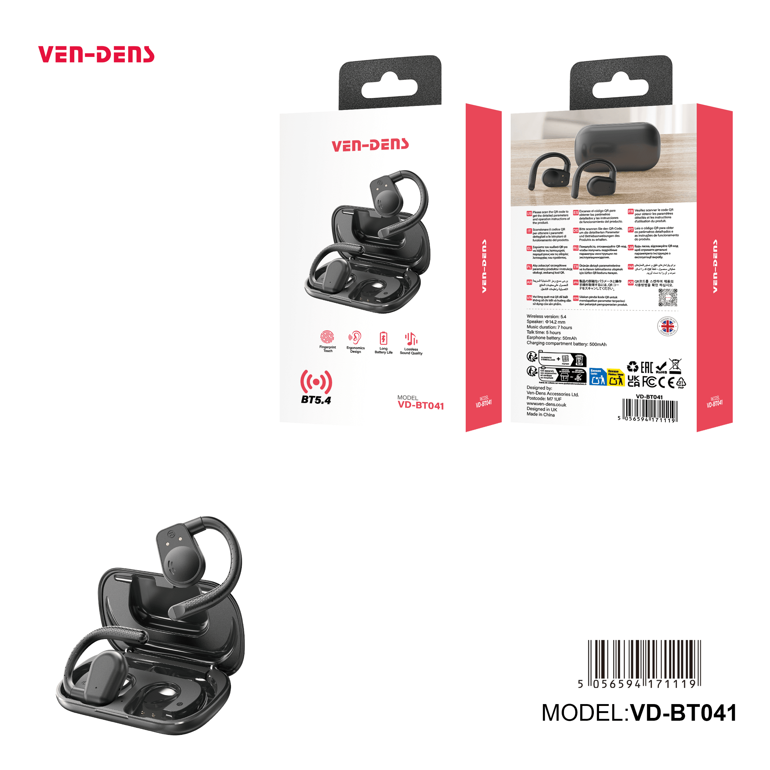 True Wireless Stereo Earphones Bluetooth 5.4 Earbuds (BT041)