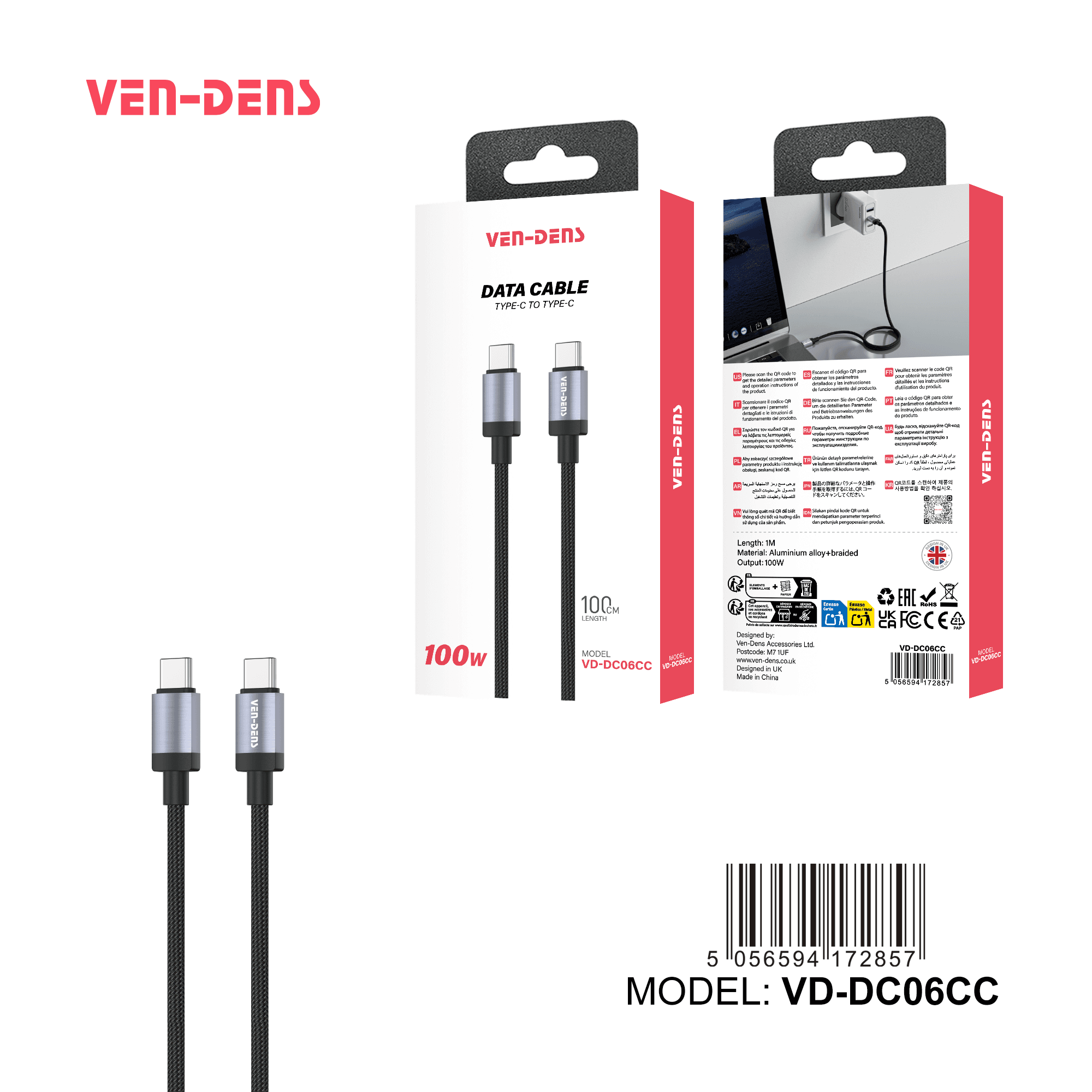 60W Cable USB C To TYPE C Cable