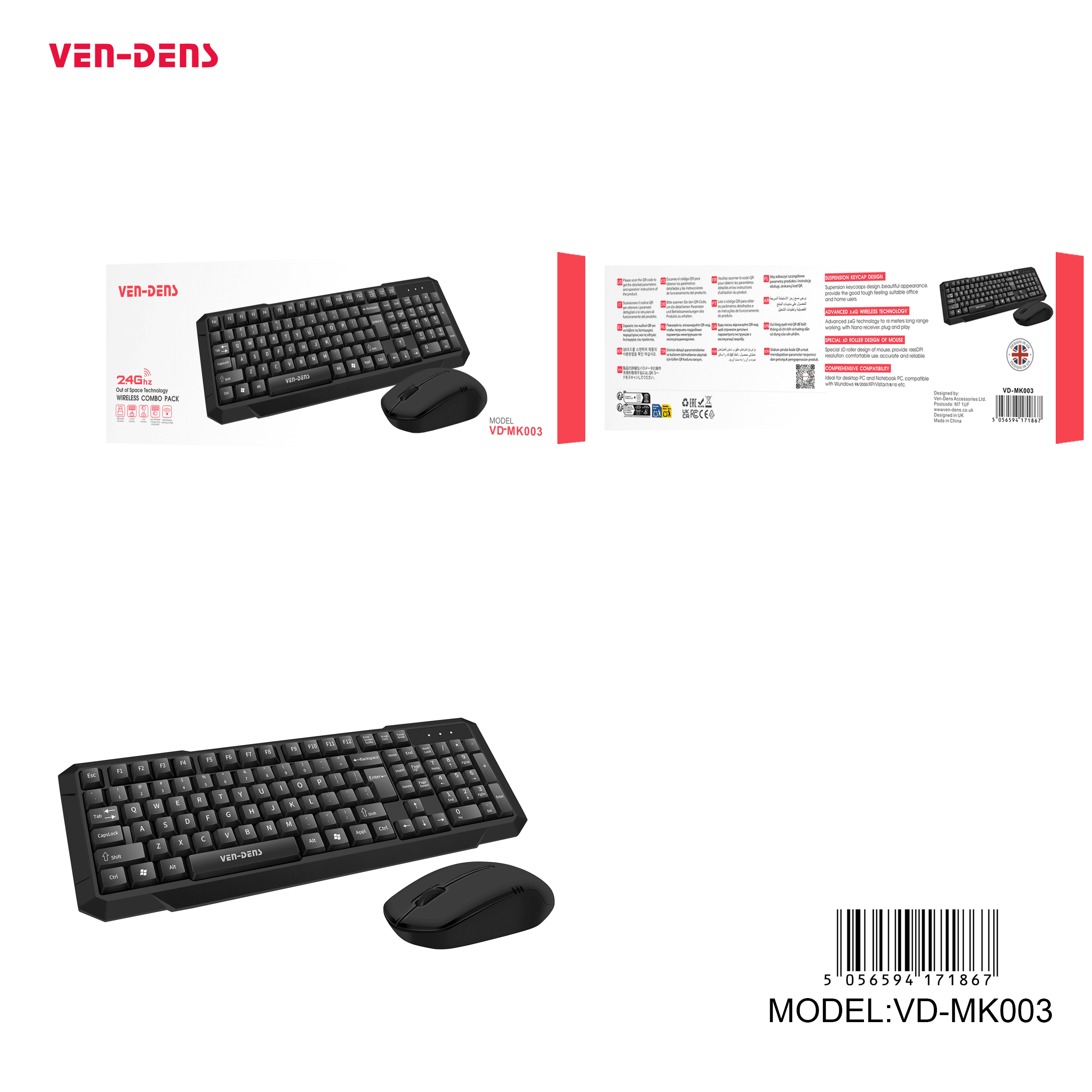mouse & keyboard wireless 2.4Ghz