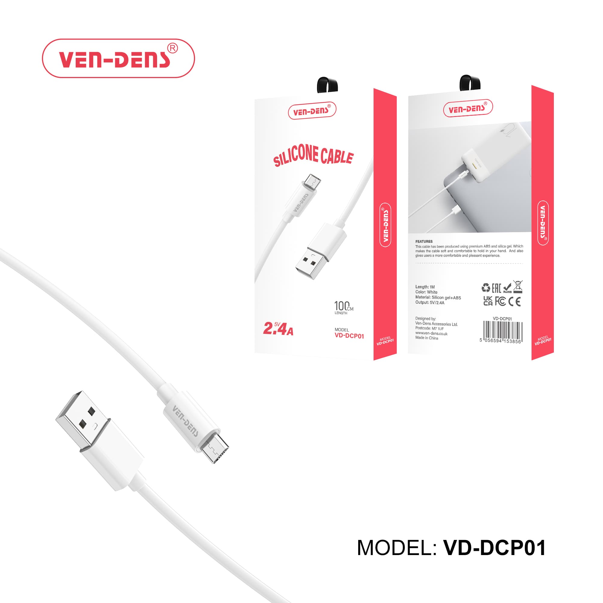 Silicone Cable USB A To Micro USB Cable
