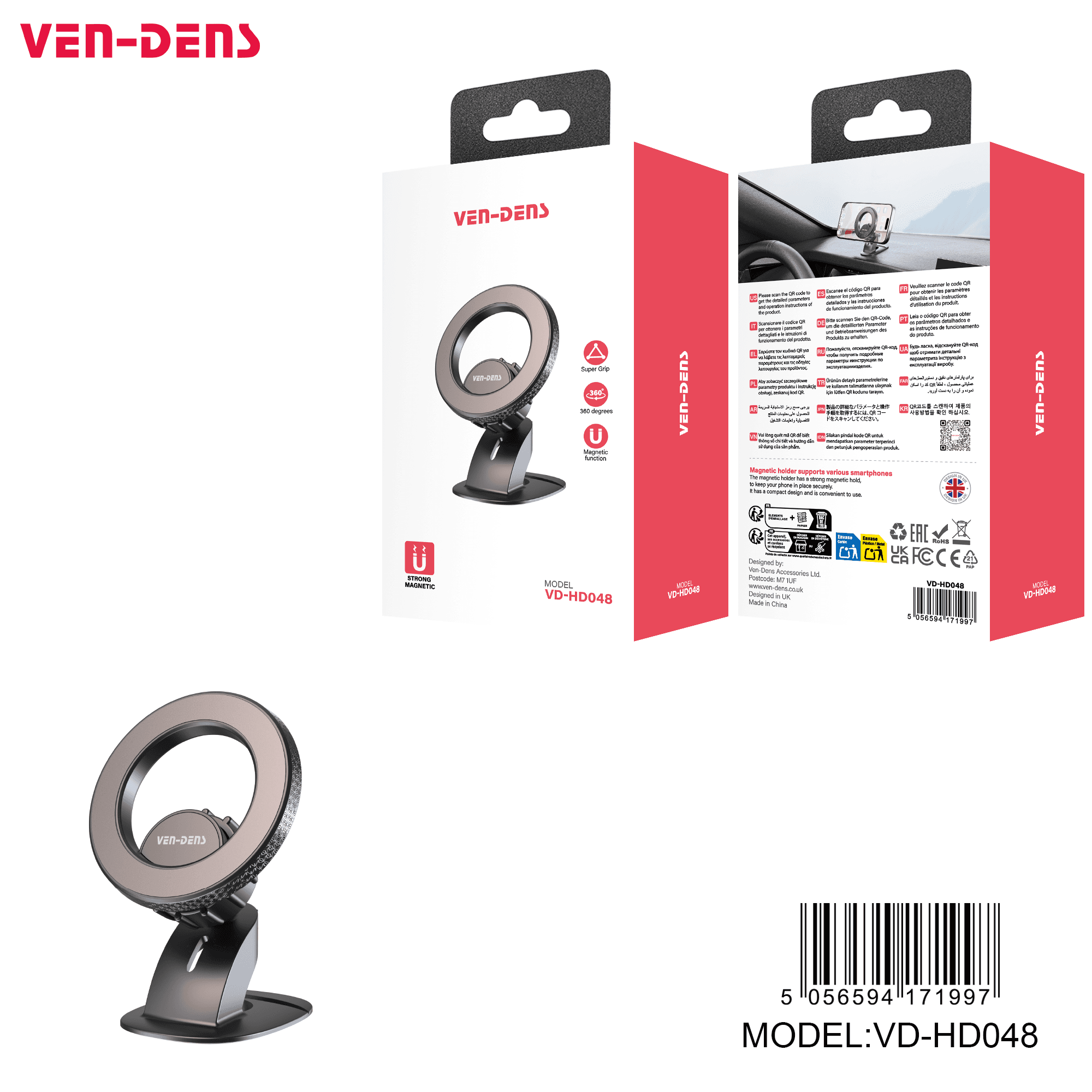 strong magnetic car holder 360 rotation