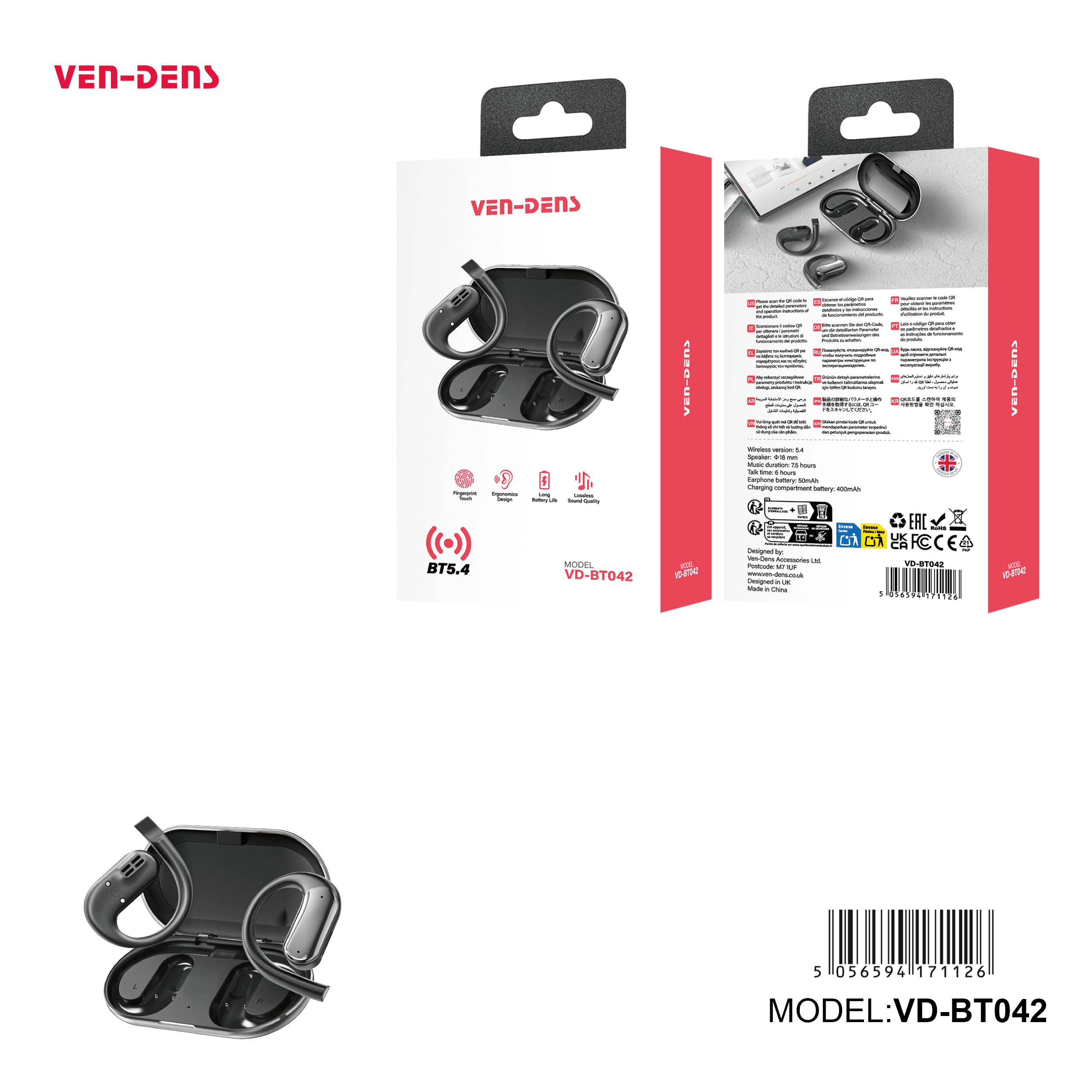 True Wireless Stereo Earphones Bluetooth 5.4 Earbuds (BT042)