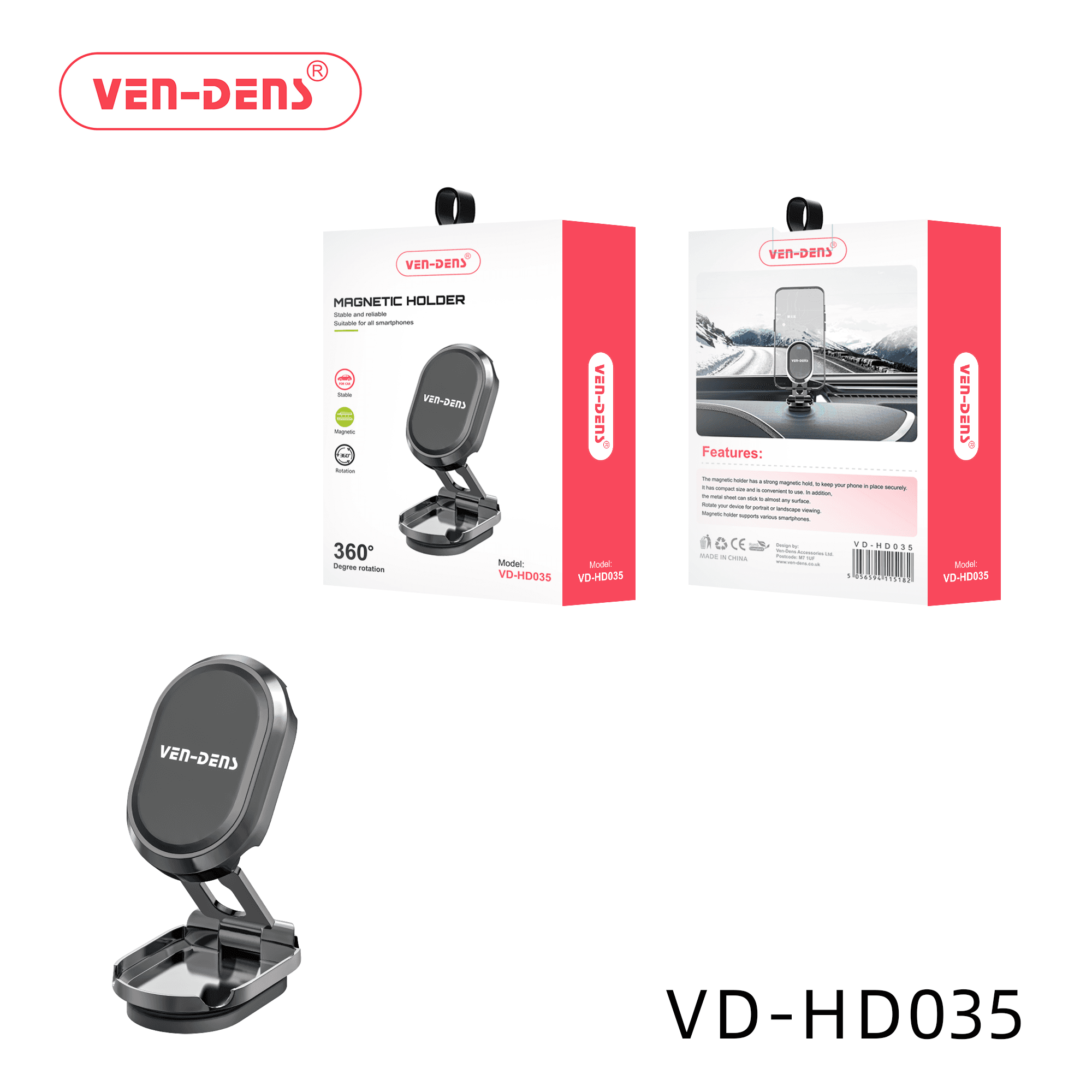 stable & relaible magnetic holder 360 rotation