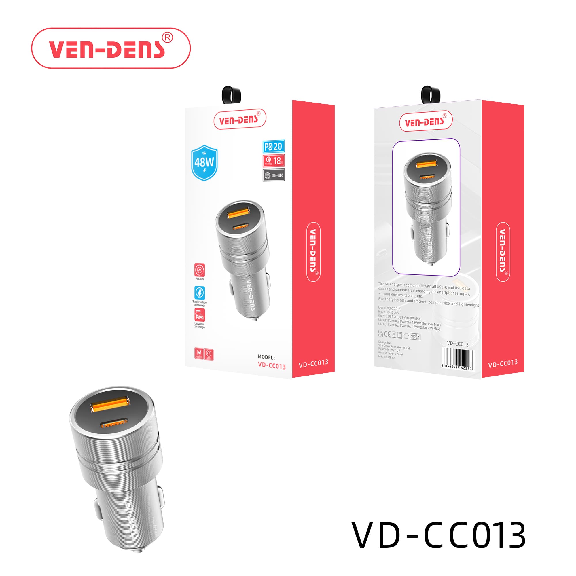 48w dual port car charger