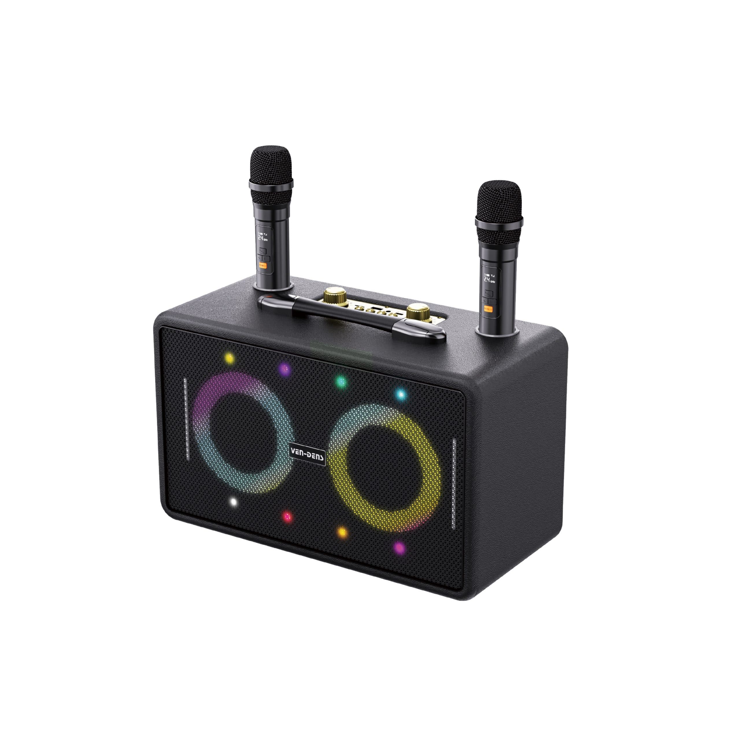 PORTABLE KARAOKE SPEAKER WITH 2x WIRELESS MICROPHONE (SPK003)