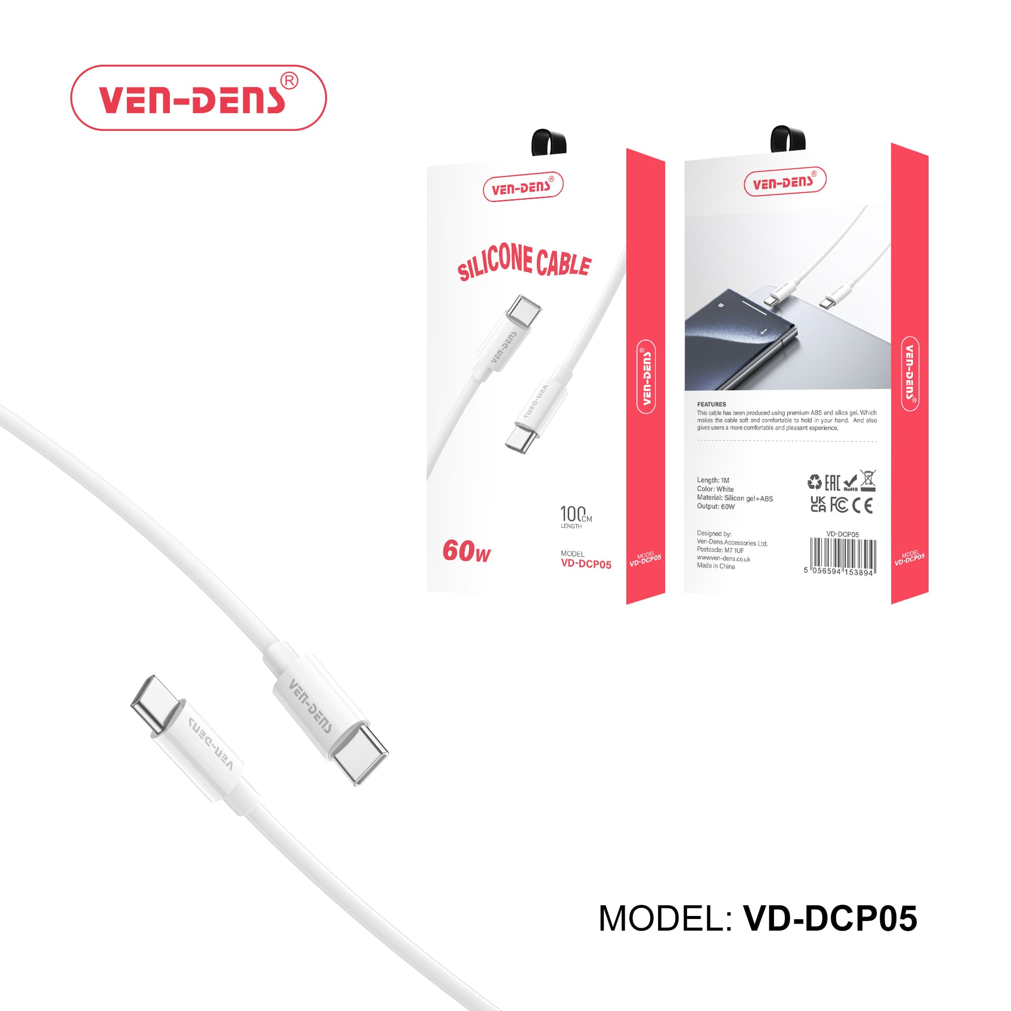 Silicone Cable USB C To TYPE C Cable