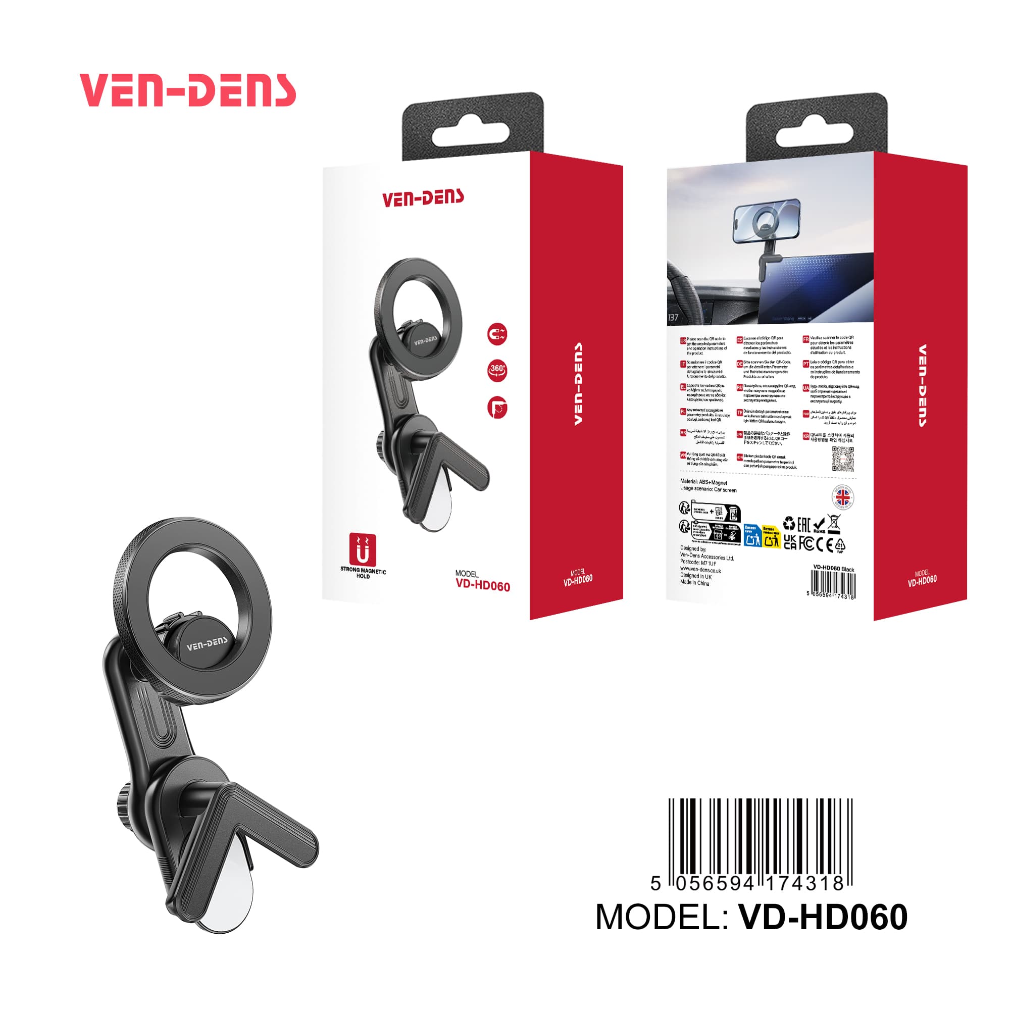 strong magnetic car holder 360 rotation (HD060)