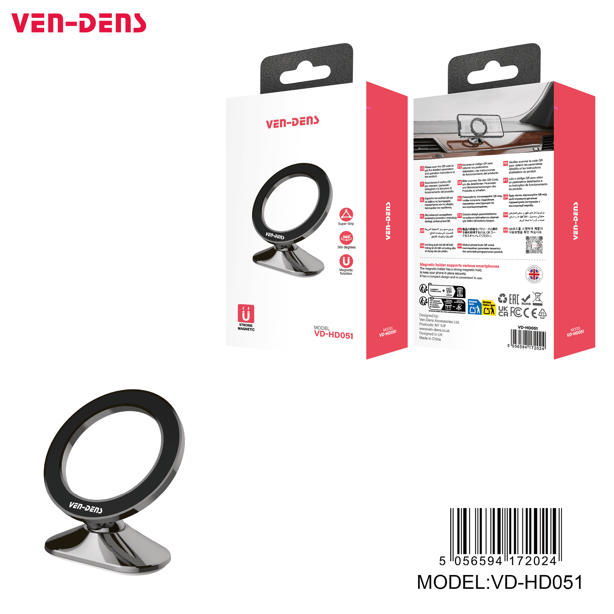 strong magnetic car holder 360 rotation