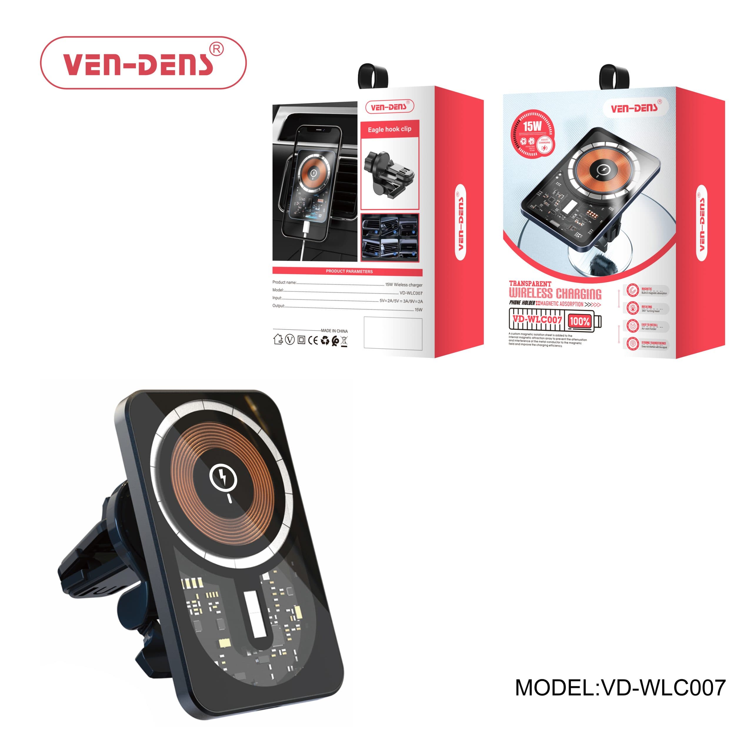 Transparent Magnetic Car Charger Holder (Wlc007)