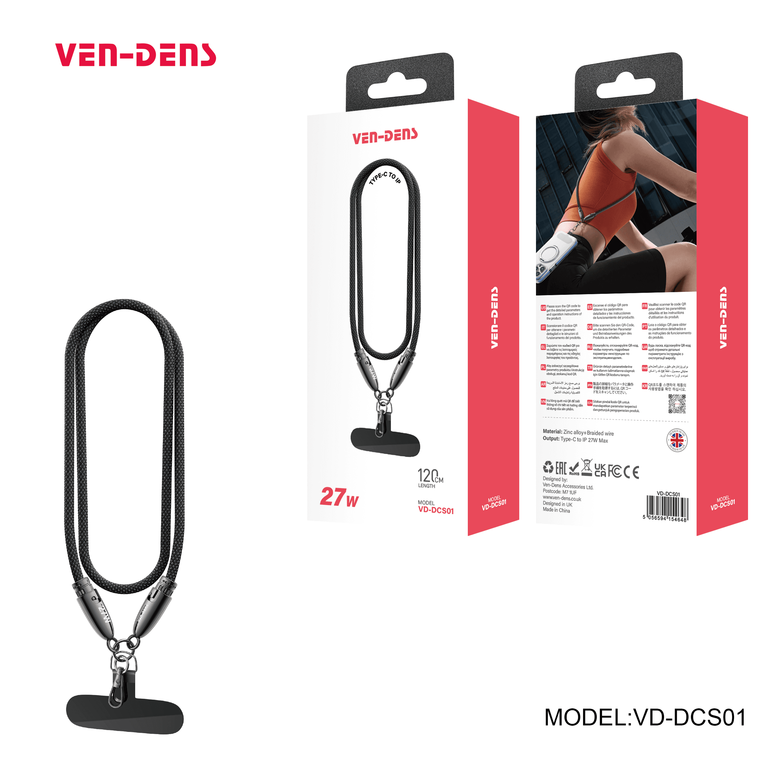 27W PVC Cable USB C To iPhone Cable