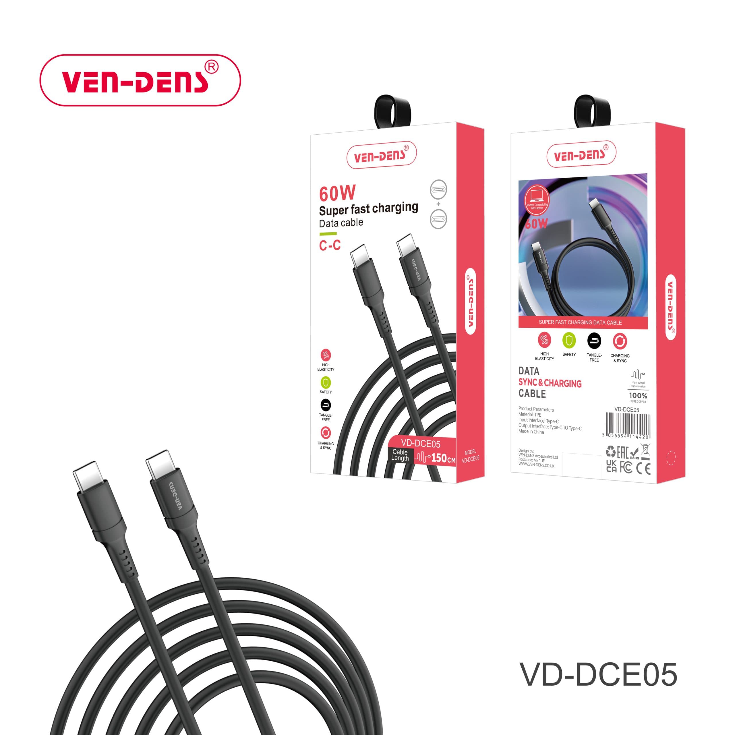 Data Sync & Fast Charging Cable USB C To TYPE C Cable