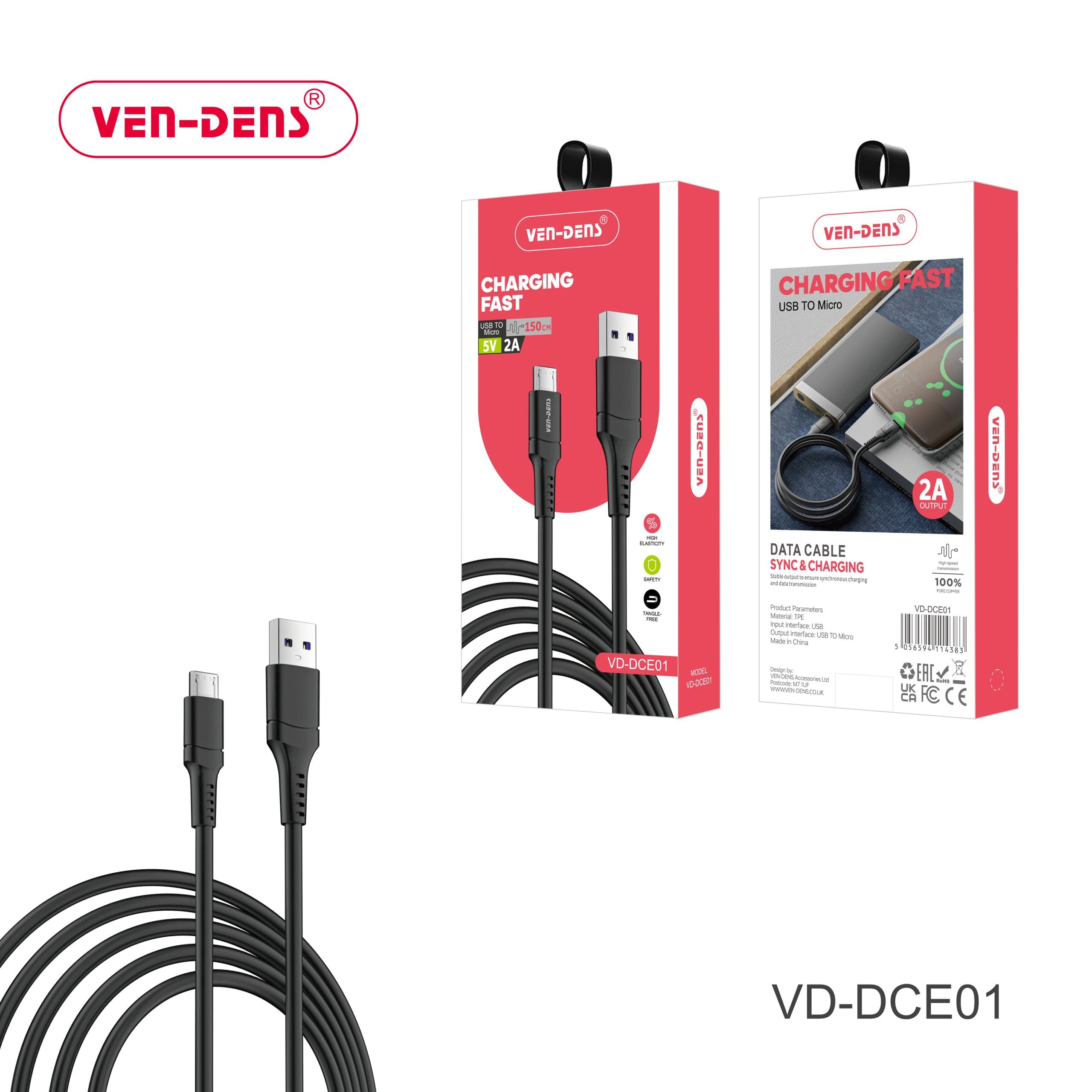 Data Sync & Fast Charging Cable USB A To Micro USB Cable