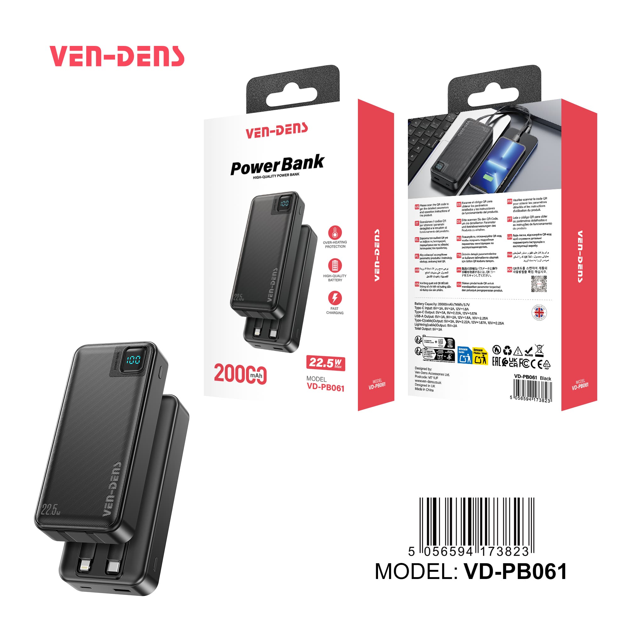 Power Bank 20000mAh 22.5W Fast Charging