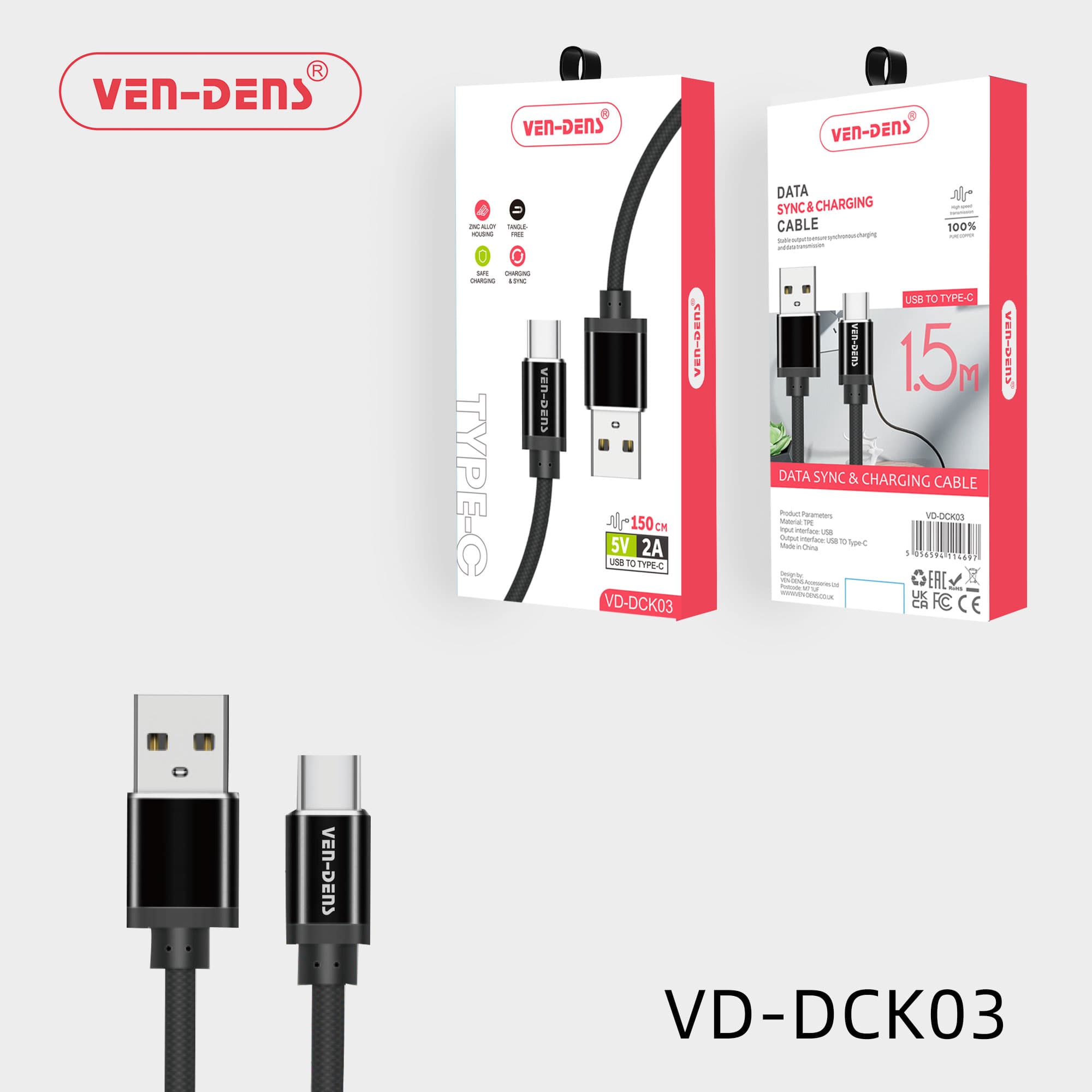 Data Sync & Fast Charging Cable USB A To TYPE C Cable