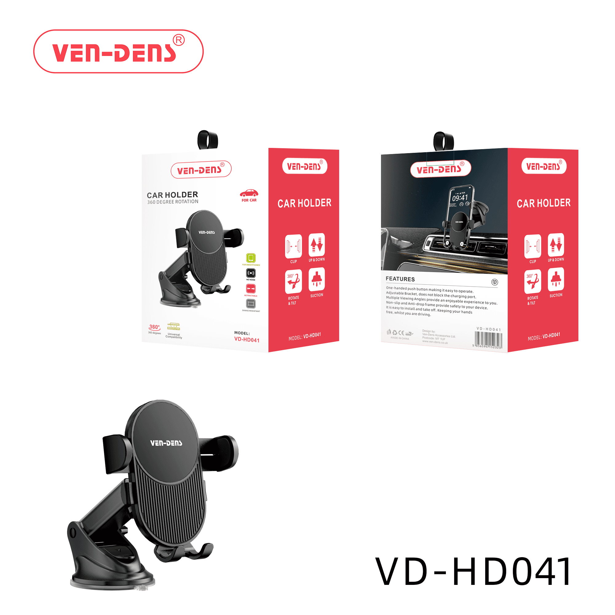 universal compatibility 360 rotation car holder
