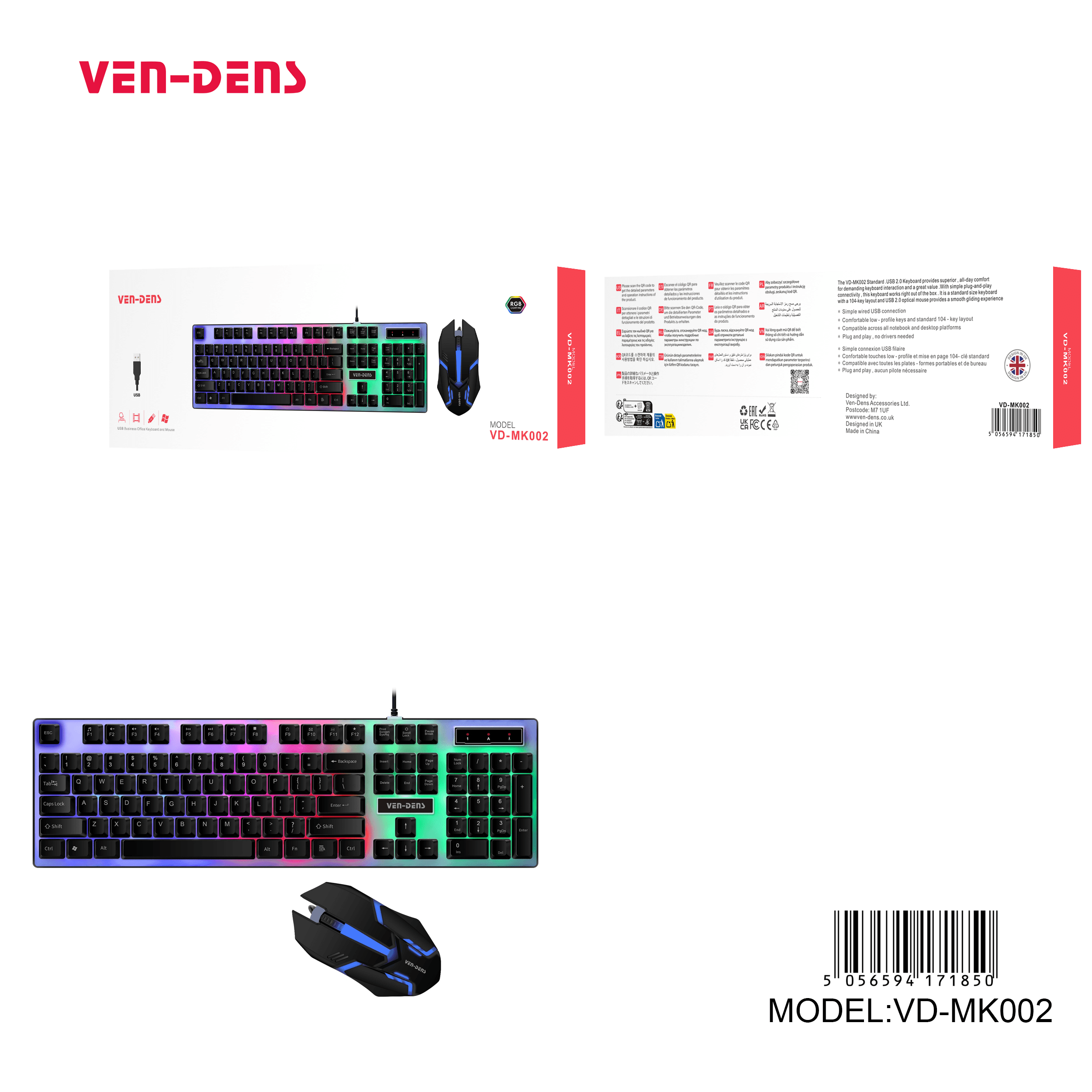 mouse & keyboard RGB COLORFUL