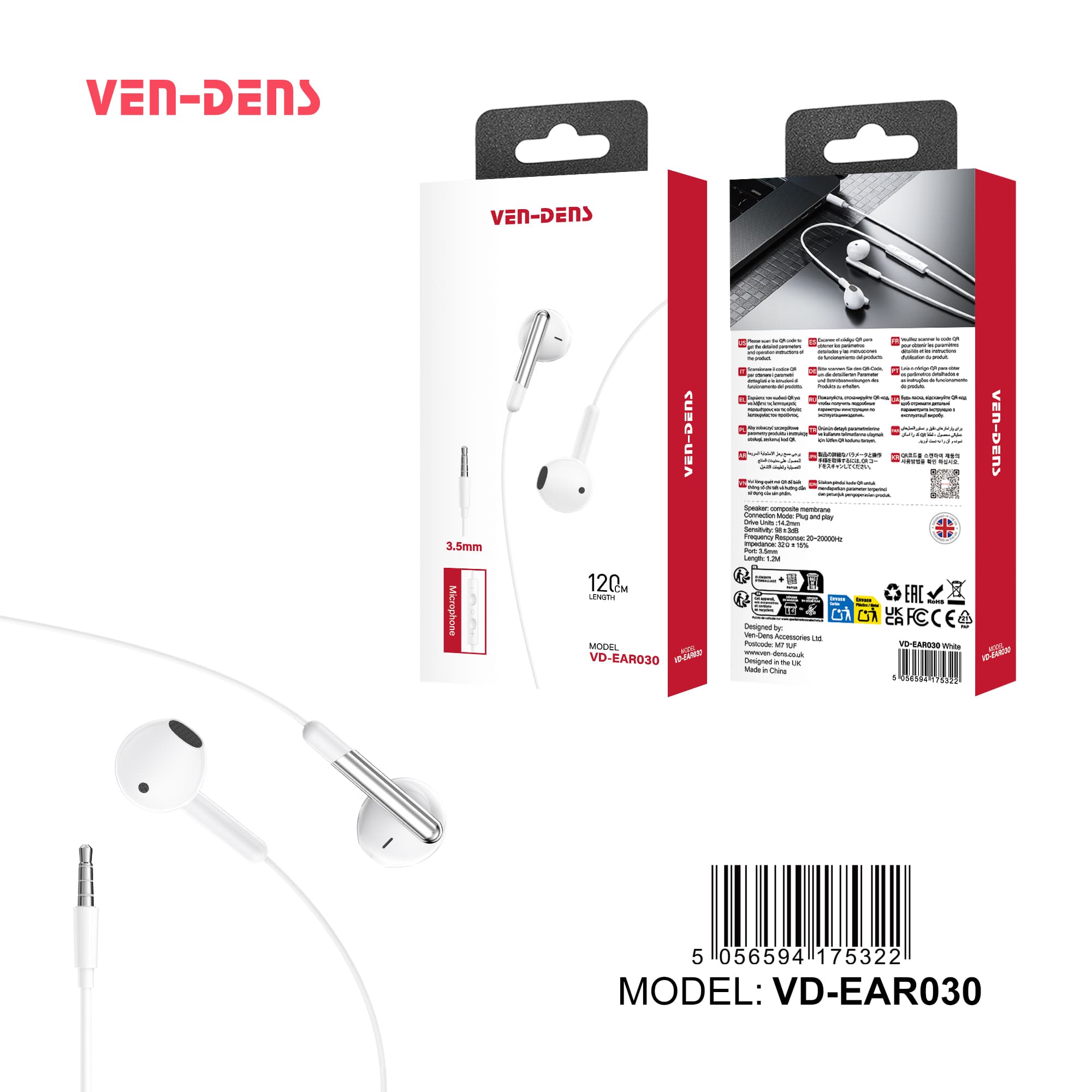 Earphones Plug & play for 3.5MM jack (EAR030)